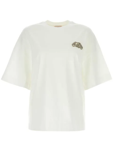 Alexander McQueen Seal logo-appliqué T-shirt White 781546QLAC5