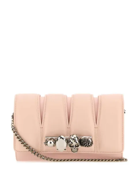 Alexander McQueen The Slash leather clutch bag Pink 732795DYTCB