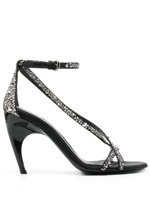 Alexander McQueen 95mm Armadillo sandals Black 780693W4X27