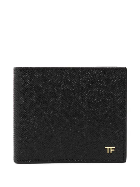 TOM FORD logo-plaque leather wallet Black YM278LCL081G
