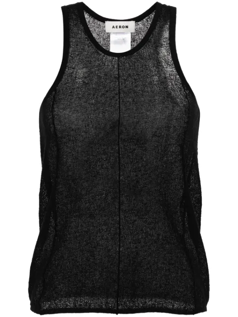 AERON Kismet semi-sheer top Black KISMETSEMISHEERLINENKNITBLACK