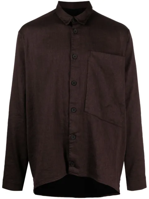 Transit patch-pocket button-up shirt Red CFUTRVH172BRG