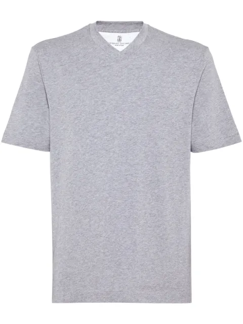 Brunello Cucinelli V-neck short-sleeve T-shirt Grey M0B131344C8190