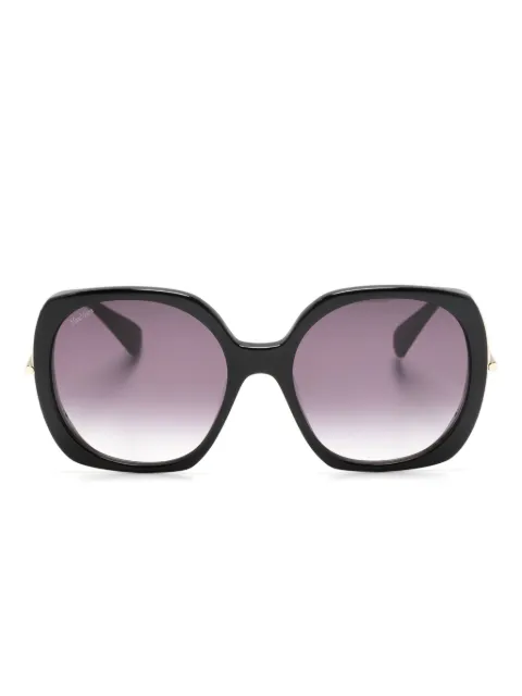 Max Mara Eyewear logo-print oversize-frame sunglasses Black MM0079