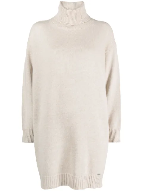 Kiton roll-neck cashmere dress Brown D5471551389