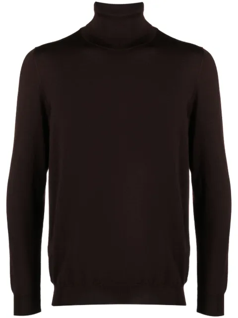 Kiton roll-neck fine-knit jumper Brown UK04W23