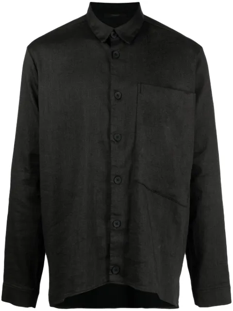 Transit patch-pocket button-up shirt Grey CFUTRVH172CH