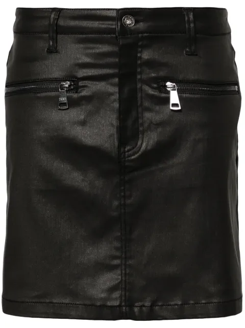 DKNY coated denim miniskirt Black E3JNZVDF