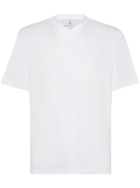 Brunello Cucinelli V-neck short-sleeve T-shirt White M0B131344C6159