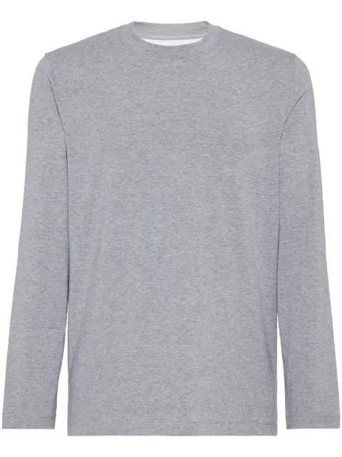 Brunello Cucinelli round-neck long-sleeve T-shirt Grey M0B137407C8190