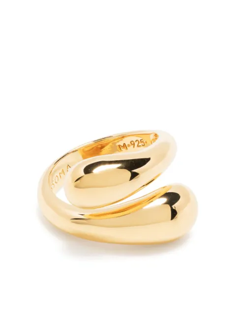 Missoma Savi crossover band ring Gold SAGR5NSA