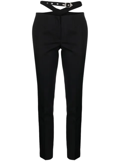The Attico waist-strap wool trousers Black 241WCP167W046