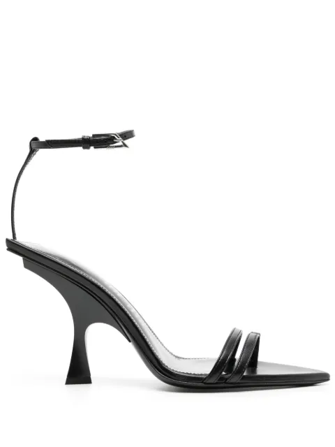 The Attico Ester 95mm leather sandals Black 241WS788L001