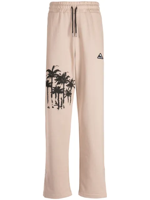 Mauna Kea logo-appliqué cotton track pants Brown PALM264SW35