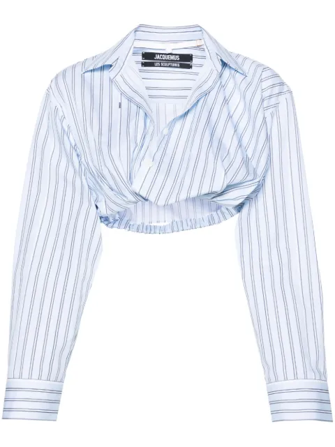 Jacquemus La Chemise Bahia striped shirt Blue 233SH04211403FE
