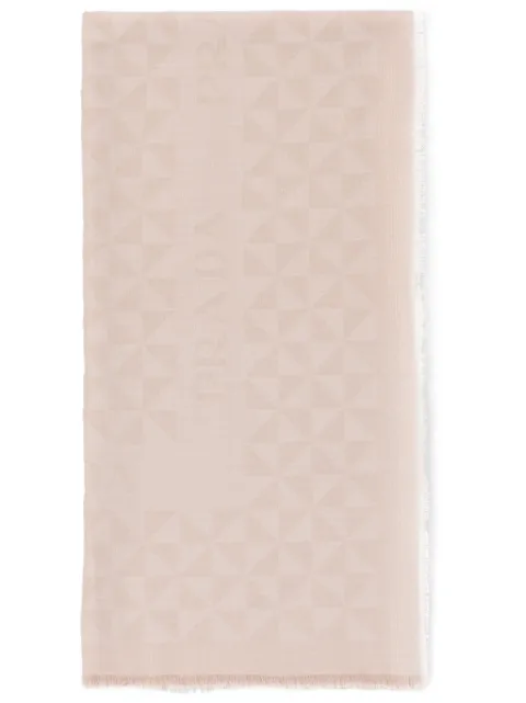 Prada logo-jacquard scarf Pink 1FS0542COQ