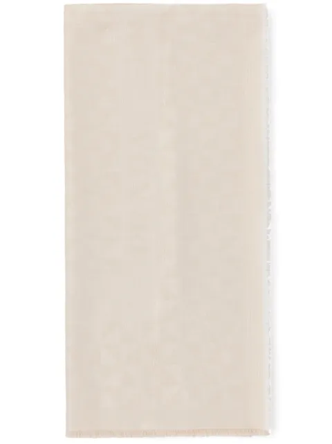 Prada logo-jacquard scarf Neutrals 1FS0542COQ