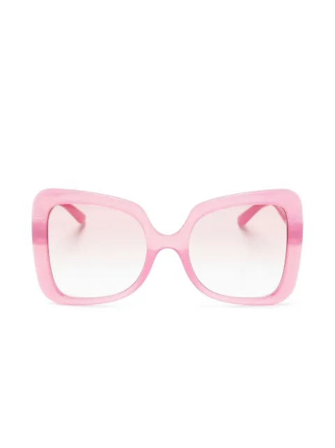 Dolce & Gabbana Eyewear logo-plaque oversize-frame sunglasses Pink DG6193U