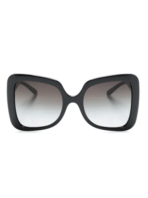 Dolce & Gabbana Eyewear logo-plaque oversize-frame sunglasses Black DG6193U