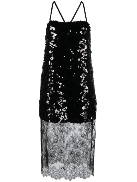 Sonia Rykiel sequinned midi slip dress Black R107PL07