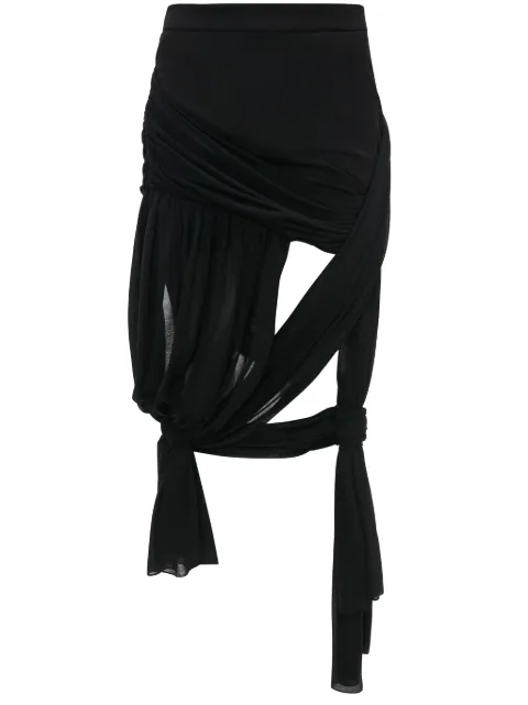 JW Anderson draped wrap midi skirt Black SK0168PG0843999