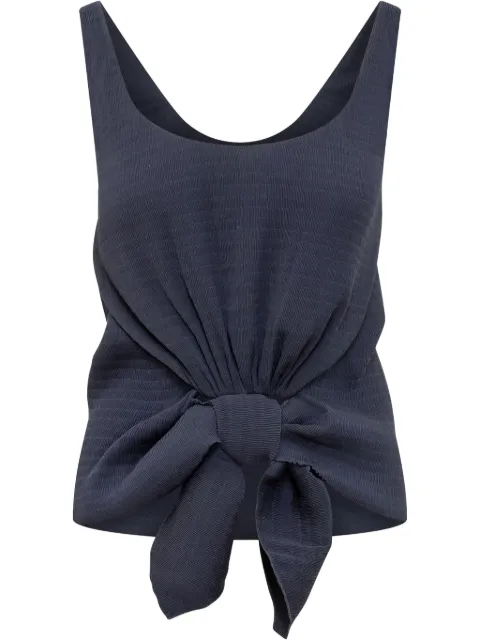 JW Anderson knot-detail plissé top Blue TP0330PG0473