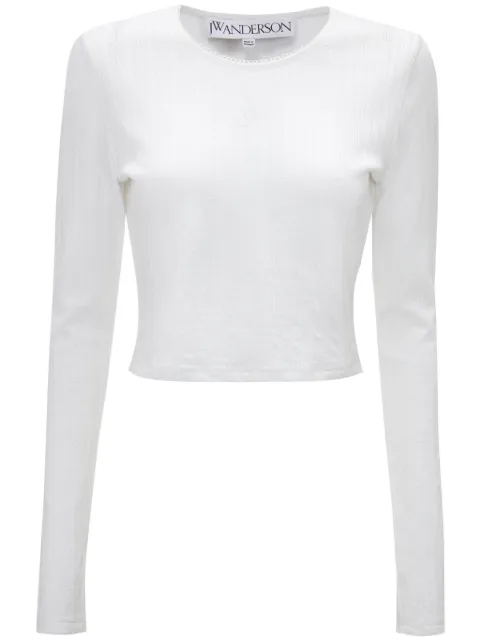 JW Anderson logo-jacquard cotton T-shirt White JO0211PG1501001