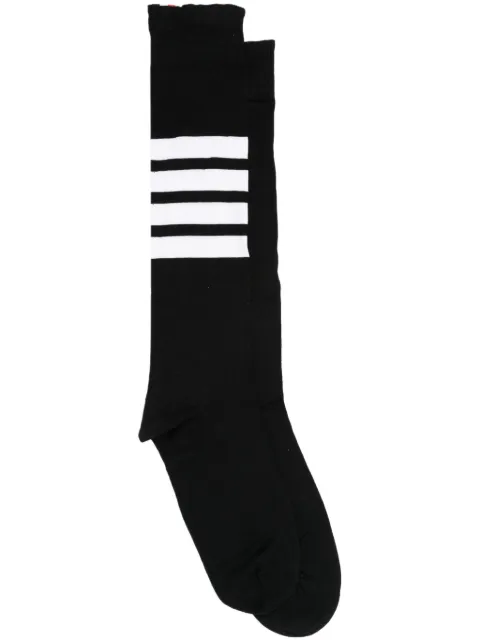 Thom Browne lightweight cotton 4-Bar over-the-calf socks Black FAS026B01690
