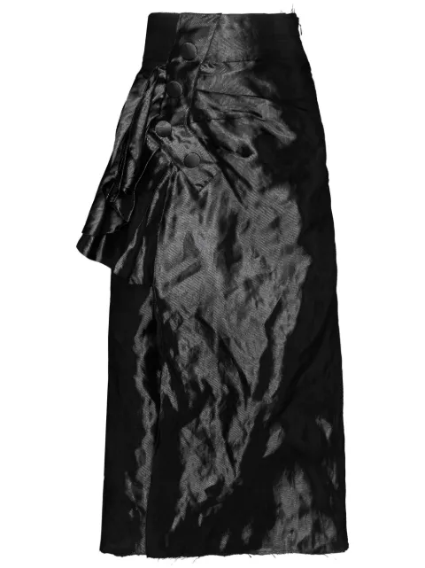 Maison Margiela draped Lurex midi skirt Black S51ME0010S78555