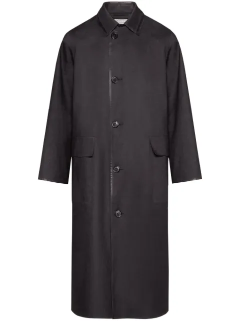 Maison Margiela coated single-breasted coat Black S51AH0196S78506