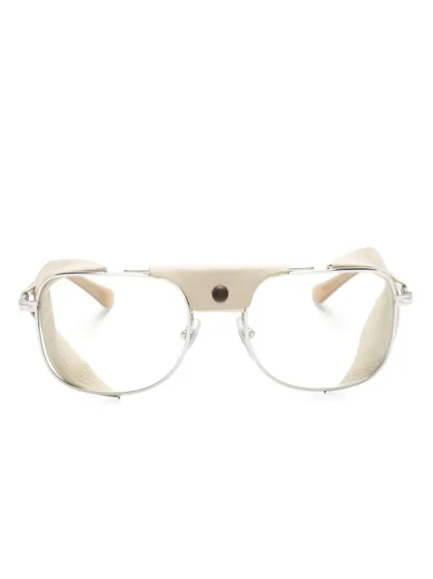 Persol square-frame layered glasses Silver PO1013SZ
