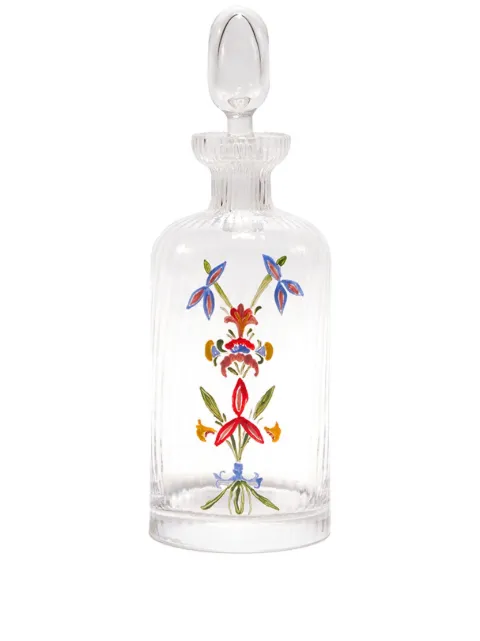Cabana Murano Gulistan glass oil bottle White TTOBT14GUL1T9901