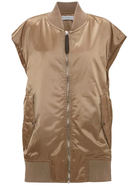 JW Anderson satin-finish bomber gilet Neutrals JK0310PG1535132