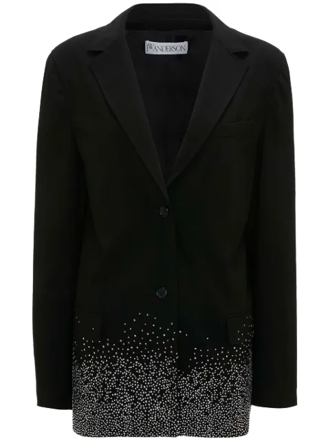 JW Anderson crystal-embellished single-breasted blazer Black JK0308PG1321999