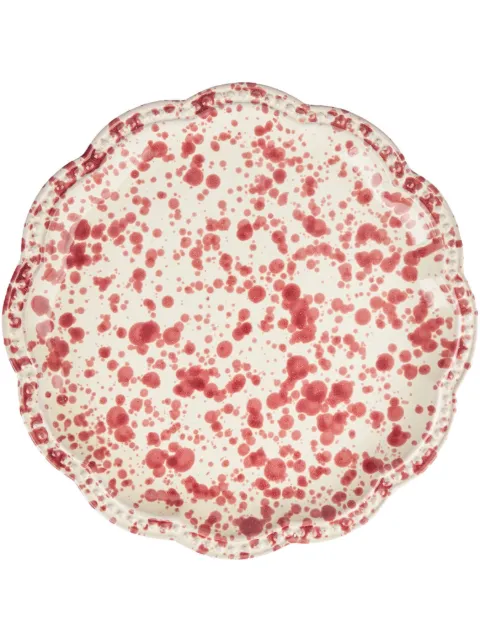 Cabana Speckled ceramic dinner plate Red DWDPL10SPK4D1001