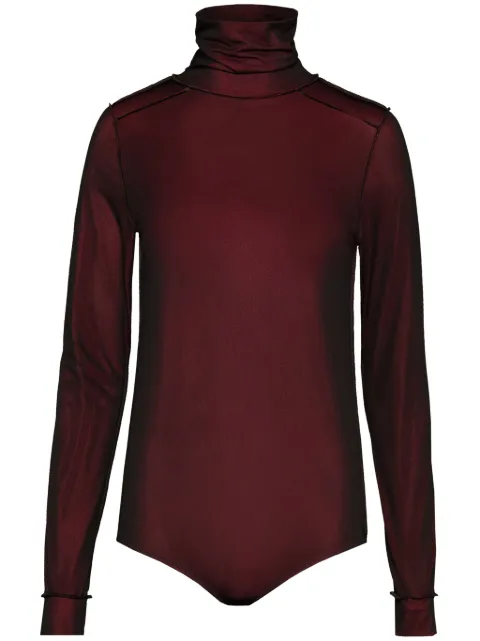 Maison Margiela sheer long-sleeve jersey bodysuit Red S51NA0099STJ398