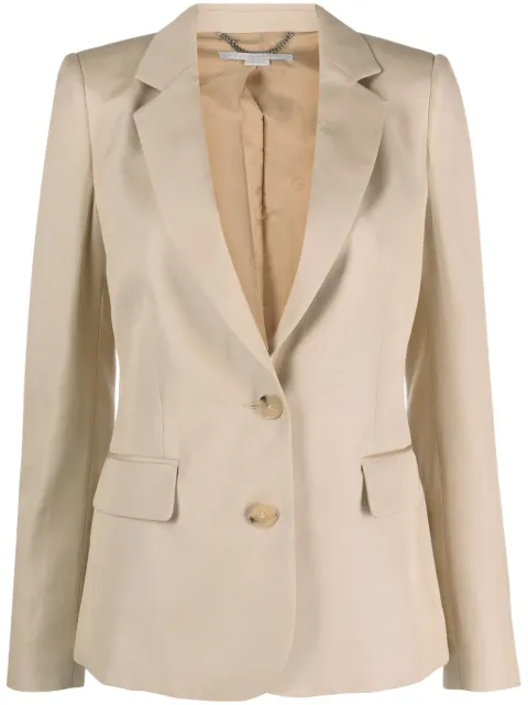 Stella McCartney Iconic notched-lapels blazer Neutrals 6500943DU701