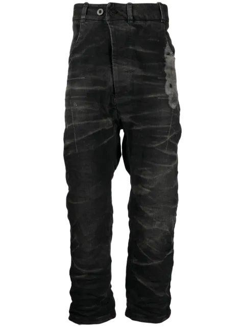 Boris Bidjan Saberi distressed cropped jeans Black P151BFF1603K