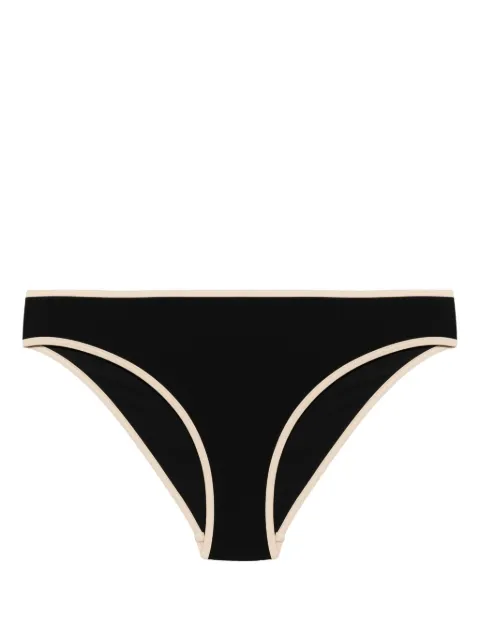 TOTEME striped-edge bikini bottoms Black 241WSW1040FB0097001