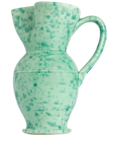 Cabana Glazed ceramic pitcher (25.5cm x 15cm) Green TTCRF10GLA1H0301