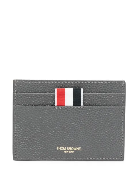 Thom Browne grosgrain-tab leather cardholder Grey FAW035A00198