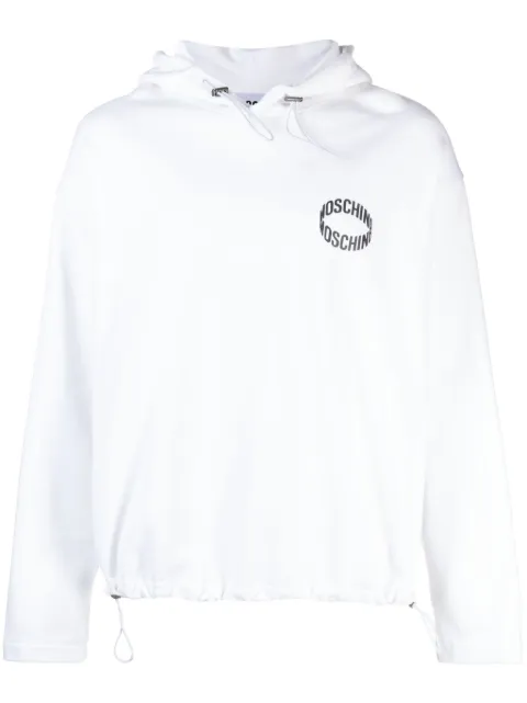 Moschino logo-appliqué organic cotton sweatshirt White A17232028