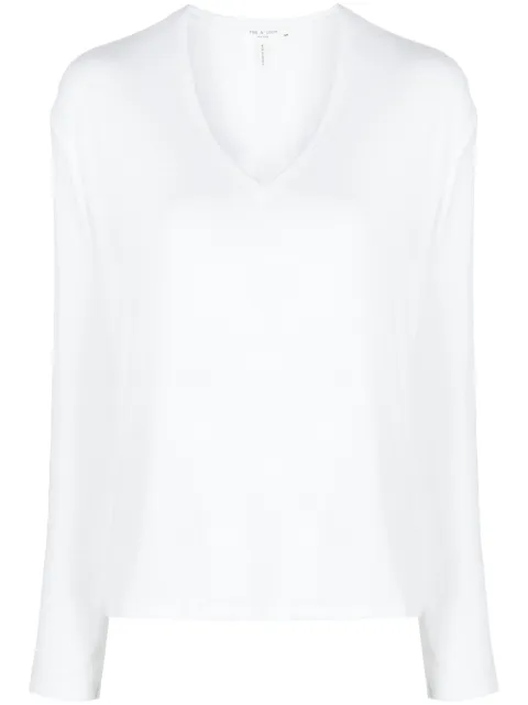 rag & bone Hudson fine-knit sweatshirt White WCC23FT027PR27