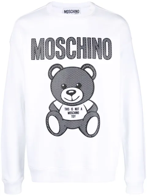 Moschino Teddy Bear logo-print sweatshirt White V17262028