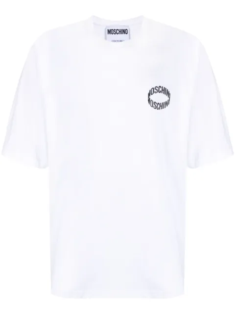 Moschino logo-print cotton T-shirt White A07262041