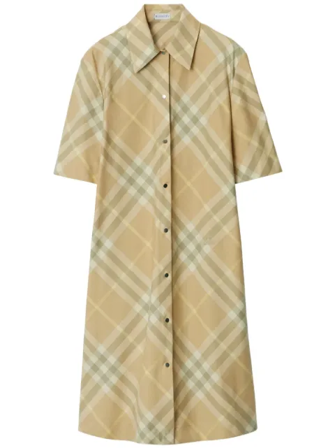 Burberry Vintage-check cotton shirt dress Neutrals 8083547