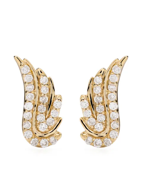 Adina Reyter 14kt yellow gold Wing diamond stud earrings Gold E1315WNGY14