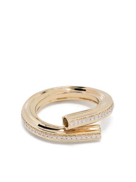 Adina Reyter 14kt yellow gold diamond Macaroni Eternity ring Gold R498PMCXY14
