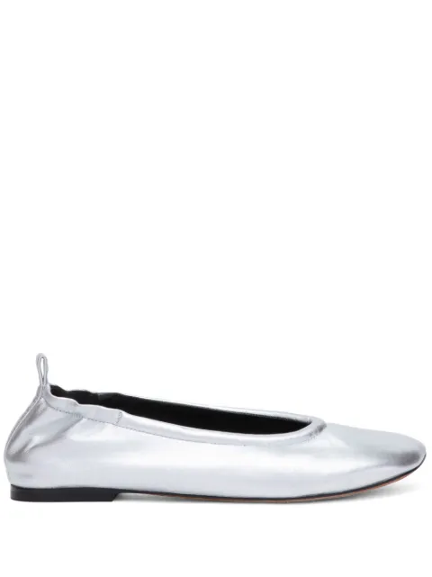 3.1 Phillip Lim ID metallic-finish ballerina shoes Silver SE24T901MTN