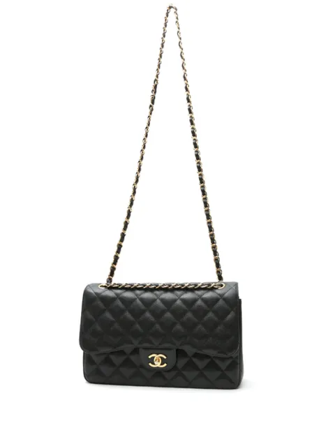 CHANEL Pre-Owned 2019 Jumbo Double Flap shoulder bag Black 398664